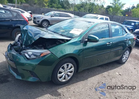 2015 Toyota Corolla Le из США, поврежденный, VIN 5YFBURHE4FP300348